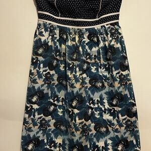 Urban Outfitters Kimchi Blue Floral Blue Strapless Mini Dress Size 8